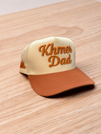 Khmer Dad 5 Panel Snapback Rust Orange  / Cream  