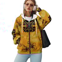 Image 3 of Women's Loose Fit Plumeria Print Jacket