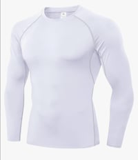Camisas de compresión manga larga para entrenamiento  color blanca