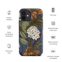 Image 11 of Art Nouveau Inspired Blue, Orange and White Boho Hippie Floral Sketch Tough Case for iPhone®