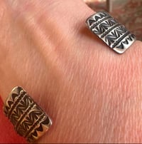 Image 5 of Nice gauge stamped signed stacker cuff 