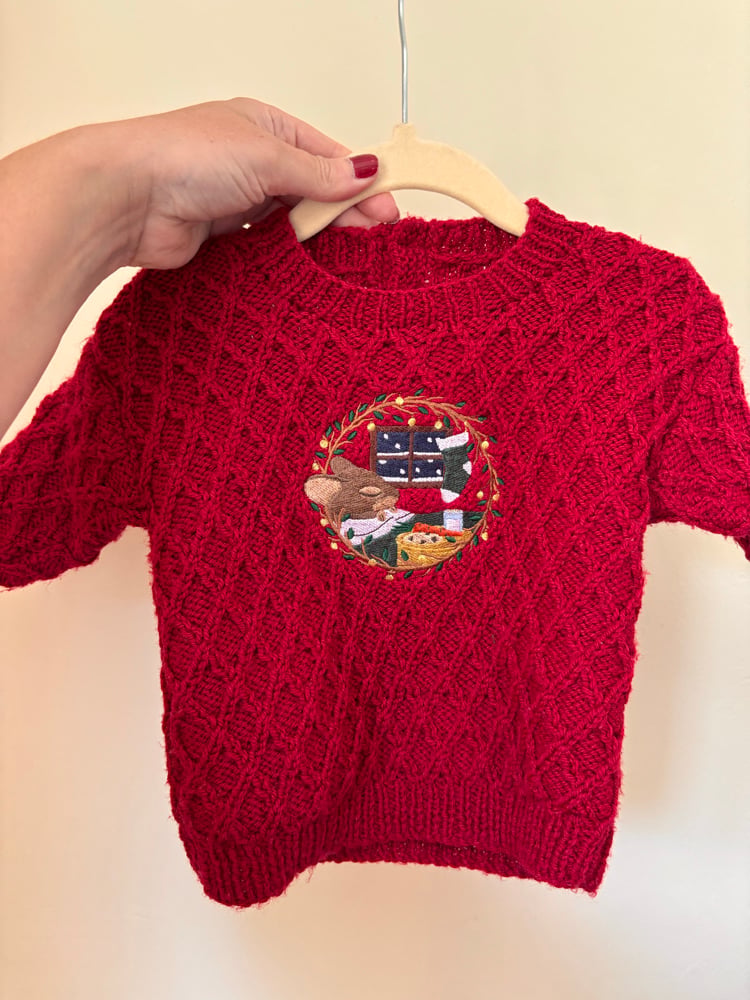 Image of PRE LOVED HAND KNIT red