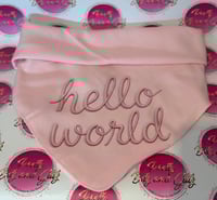 Image 2 of Hello world baby blanket