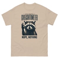 Image 12 of Unisex T-Shirt Giveashitometer Nope Nothing T-Shirt | Funny Raccoon Humor Graphic Tee