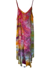 Image 5 of L Woven Wide-Leg Jumpsuit with Pockets in Warm Watercolor Ice Dye
