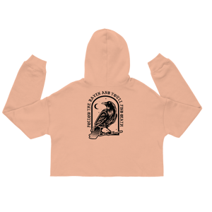 Image of Ladies Crop Raven Hoodie