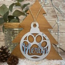Image 2 of Pawprint Bauble with Name