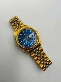 Image 5 of Rado Purple Horse Day Date Blue Dial Gold Plated Automatic Men’s Watch