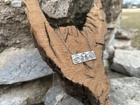 Image 2 of Sterling Silver Hand Stamped Bar Necklace