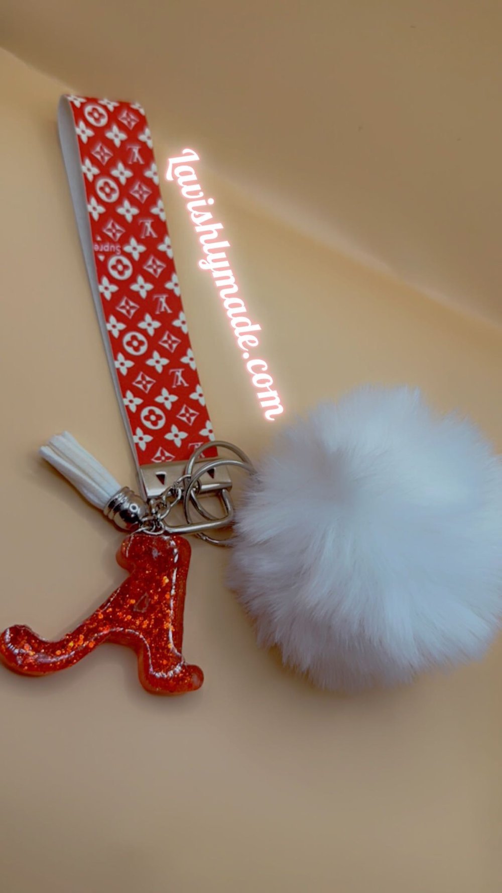 Image of Red LV X Supreme Keychain❤️