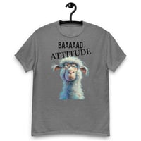 Image 9 of Unisex classic tee, Baaaad Attitude T-Shirt | Funny Sheep Sarcastic Humor Graphic Tee