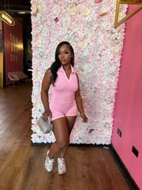 Image 2 of pink halter romper 