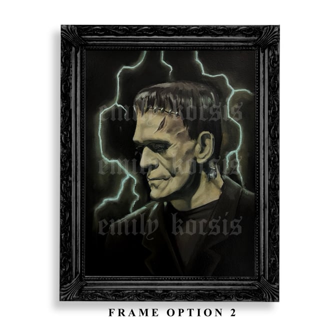 ‘Frankenstein’ Boris Karloff as Frankenstein’s Monster 1931 9x12” Original Oil Painting