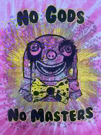 Image 4 of Mr Blobby No Gods No Masters tie dye t-shirts