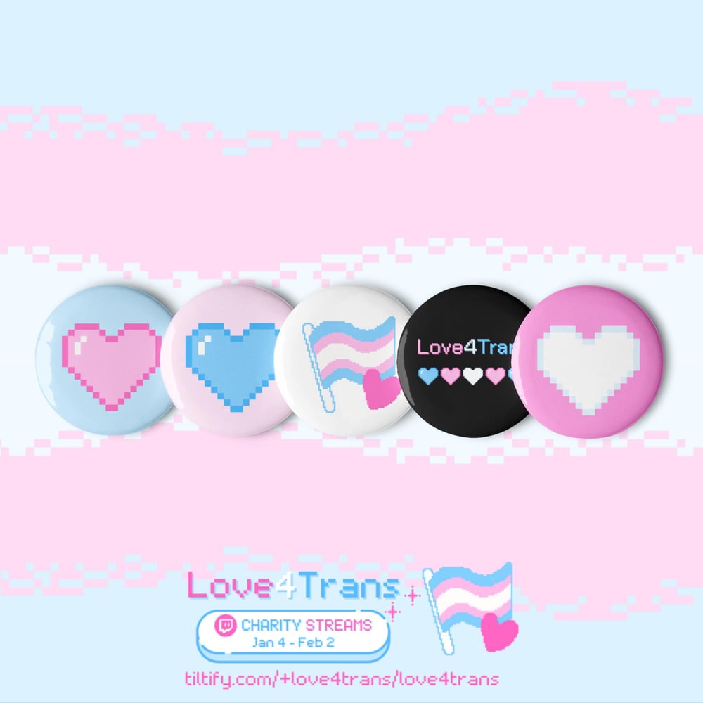 Image of Love4Trans Pinback Button Set