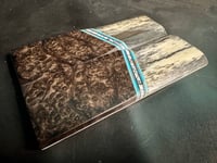 Image 3 of Giraffe Bone & Black Redwood Burl Segmented Knife Scales