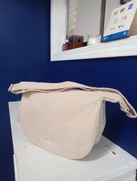 Image 4 of Crescent Cotton Crossbody Bag (tap for other colors)
