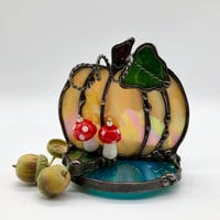 Image 1 of Iridescent Orange Pumpkin Candle Holder 🎃