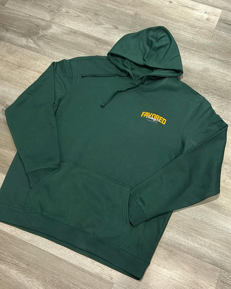 Image of FAVORED Green Graphic Hoodie