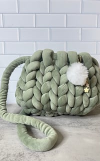 Image 1 of Medium TAVI Chunky Hand-knitted Purse 