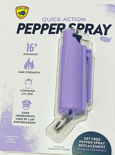 Image of Guard Dog Quick Action Pepper Spray -Lavender .