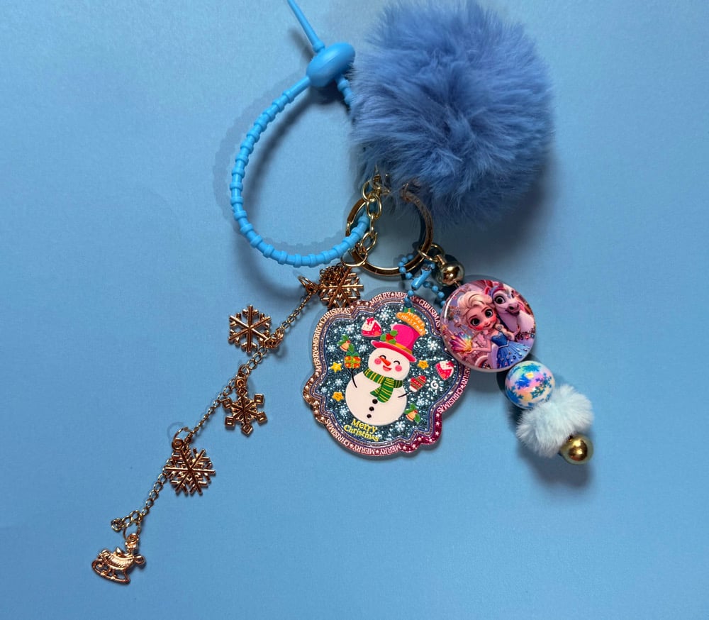 Image of Holiday Beaded Junk Keychains 