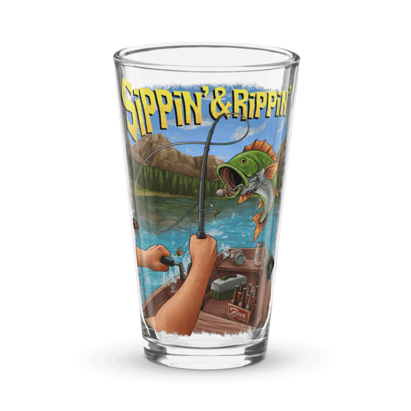 Image of Sippin’ & Rippin’ Pint Glass 