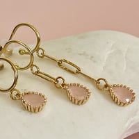 Image 5 of Pink Glass Teardrops - 3 Lengths