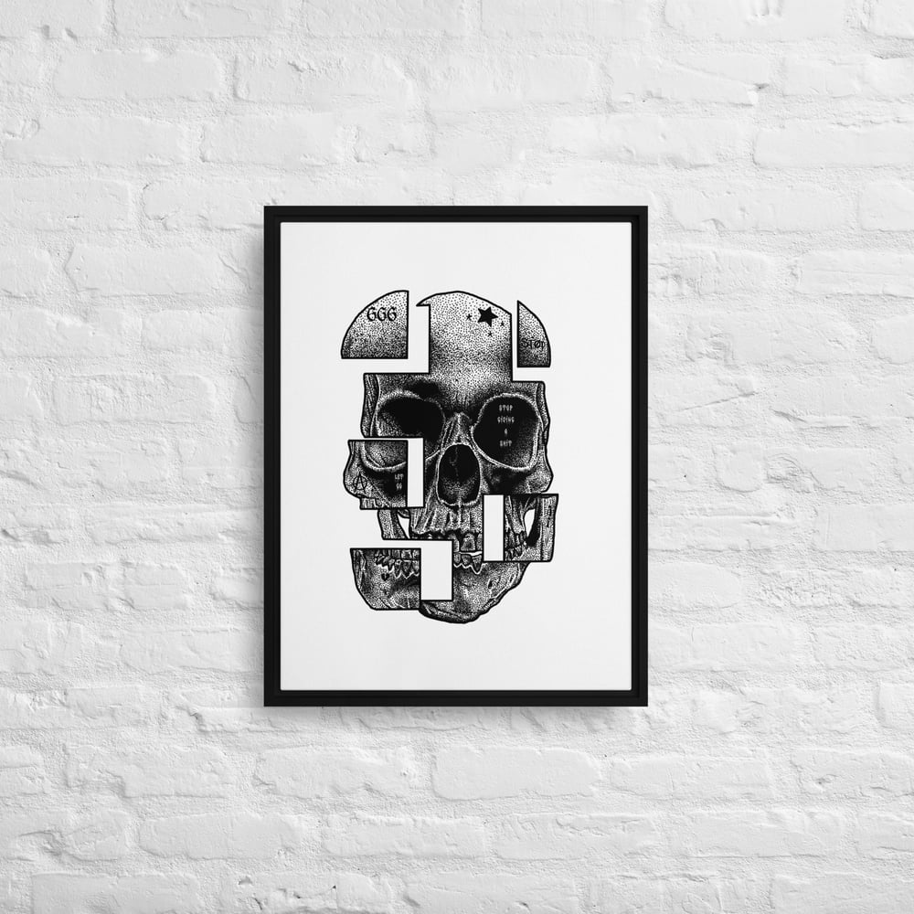 Skullusion limited edition Framed canvas print 