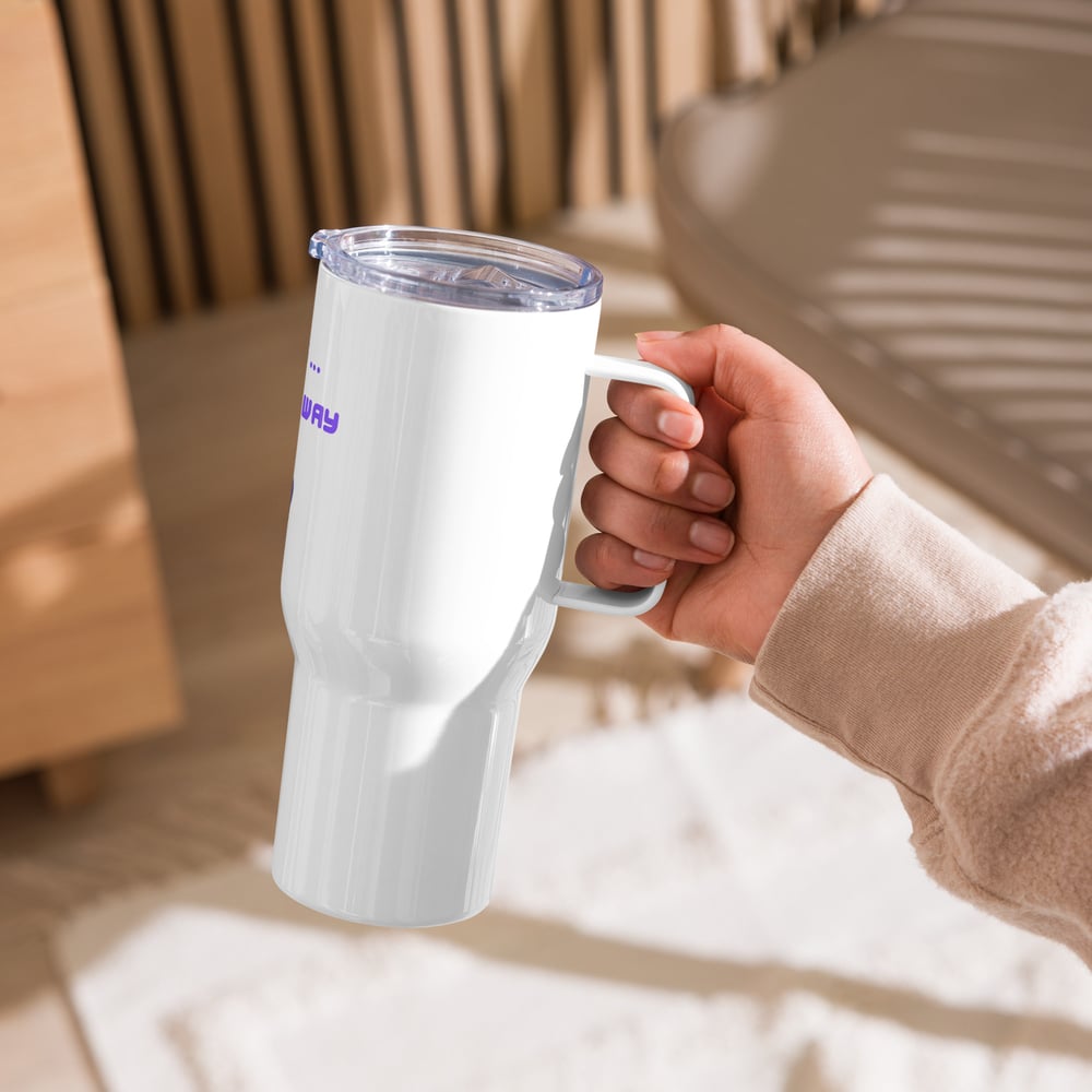 Image of Travel mug with a handle