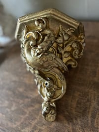 Image 11 of Console/applique murale en plâtre et feuille d'or, dragon, fin XIXème !