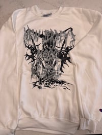 Image 3 of NJ Most Brutal Champion White Crewneck 