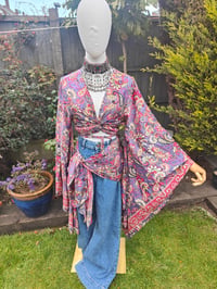 Image 1 of Pefkos co ord sarong set -autumnal pinks