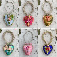 Image 2 of Pink Valentine Heart with Vintage Florals II