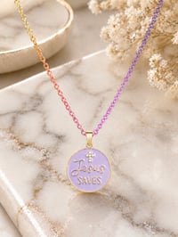 Image 4 of Jesus Saves Rainbow Necklace 