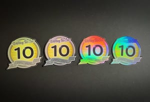 Image of WBC Limited EditionHolographic 10th BirthdaySticker