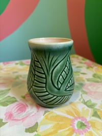 Image 1 of carved celadon vase