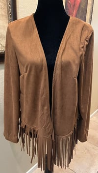 Image 2 of Brown Suede Fringe Jacket Ride Sally Ride