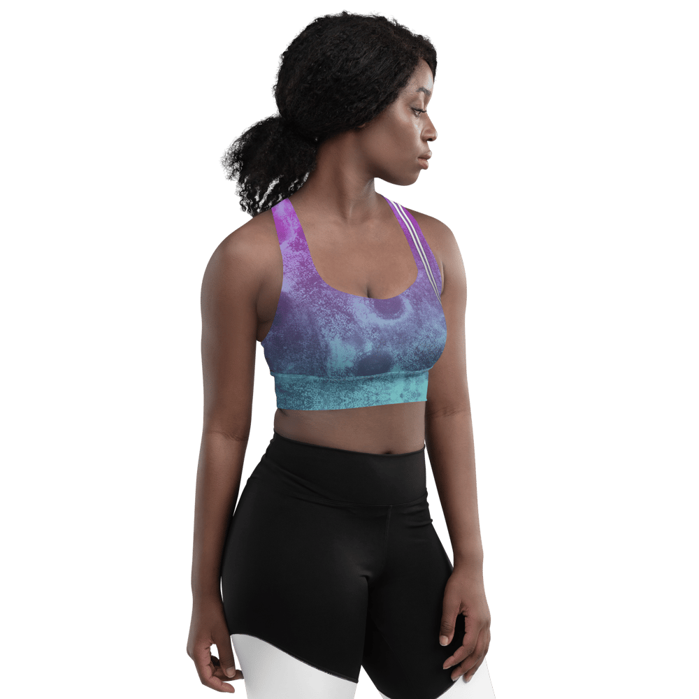 Image of Abstract Autumn Longline sports bra