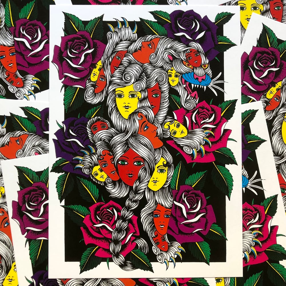 Image of Panther girl print 
