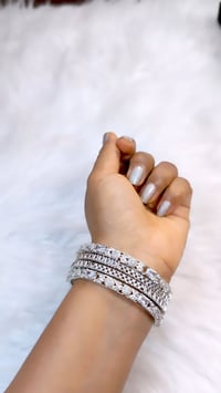 Image 3 of 4 Pieces American Diamond Bangles Set_GPB_1240