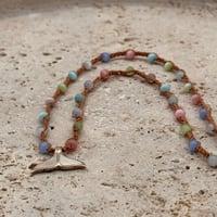 Image 1 of Mother of Pearl Whale Tail Necklace