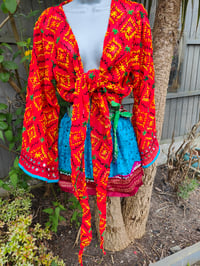 Image 4 of Embroidered Stevie -Pillar box Red