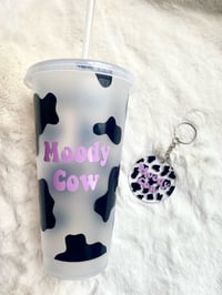 Image 1 of Moody Cow Cold Cup & Matching Keyring