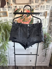 Image 1 of  Target black wash denim shorts