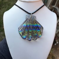 Image 5 of Dark Side Rainbow Dichroic Seashell