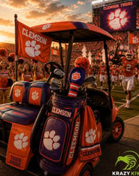 Image 4 of SC Clemson custom Golf Club Cover hand knit logo College fan  gift