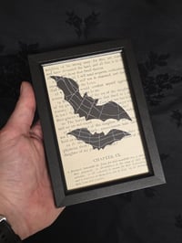 Image 2 of 1800’s biblical BATS with preserved spider web - black framed -4