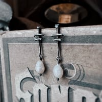 Bone Cross with Pearl