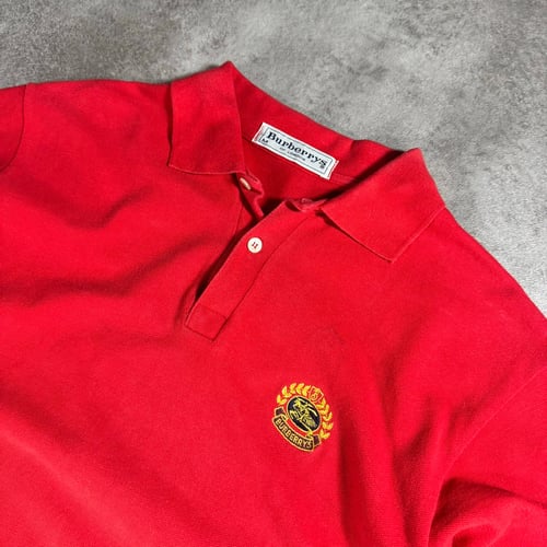 Image of 1980s Burberry Polo Shirt, Size Medium
